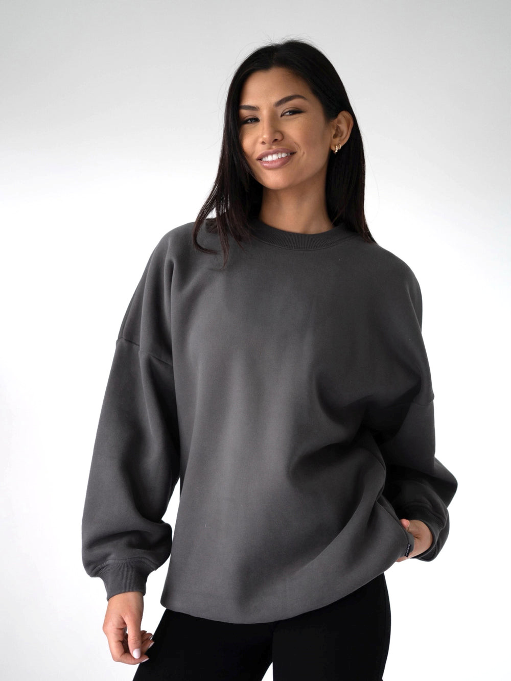 Blakely LAX Isabel Oversized Jumper Charcoal | LPX364957