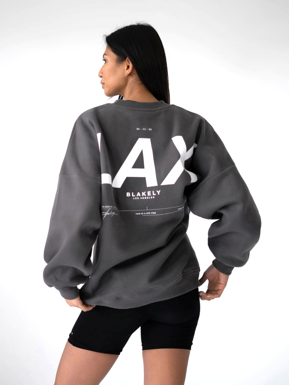 Blakely LAX Isabel Oversized Jumper Charcoal | LPX364957