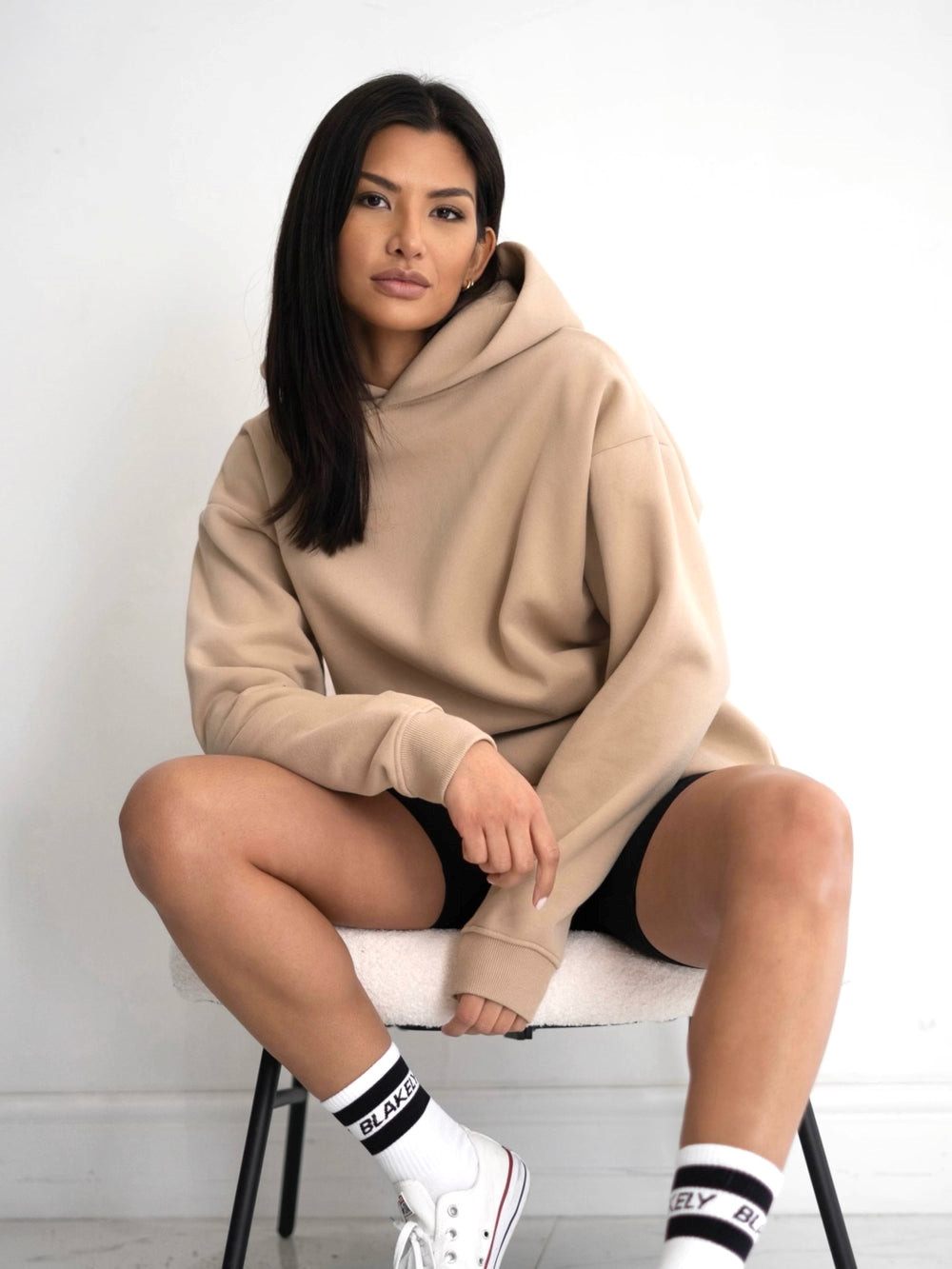 Blakely LAX Women's Oversized Hoodie Tan | AXU035942