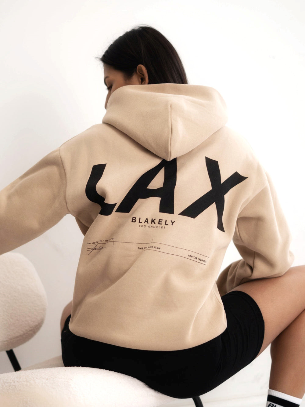 Blakely LAX Women's Oversized Hoodie Tan | AXU035942