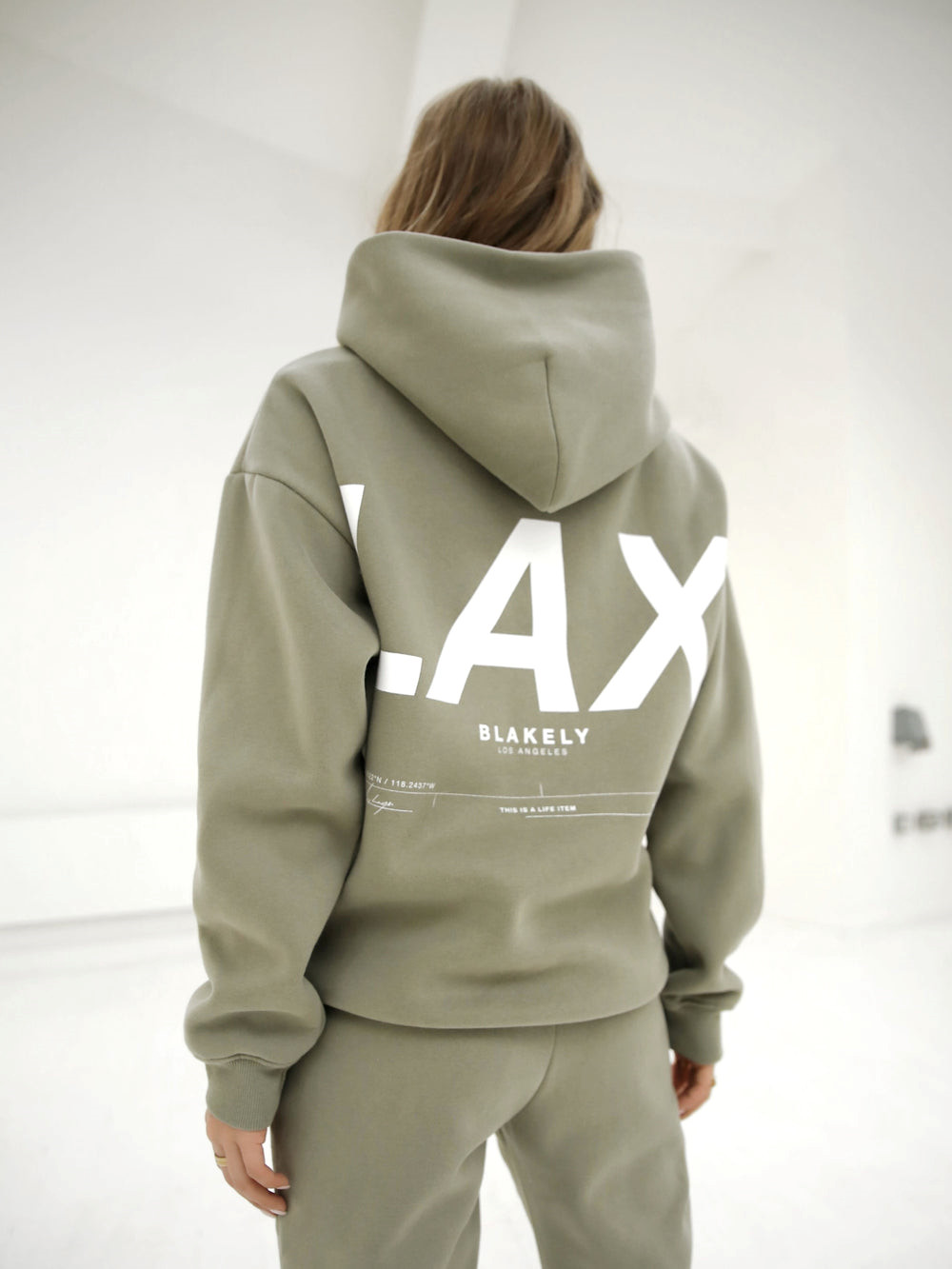 Blakely LAX Women's Oversized Hoodie Zeytin Yeşili | RYV721908