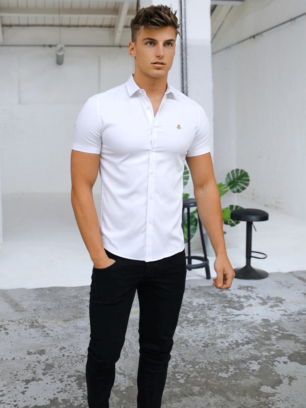 Blakely Melbourne Short Sleeve Shirt Beyaz | LVO069823