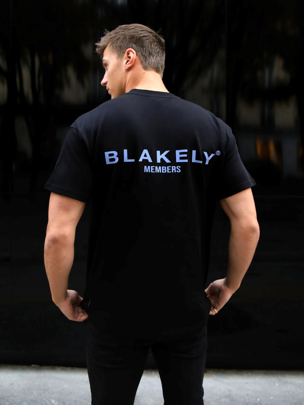 Blakely Members Relaxed T-Shirt Siyah Mavi | WAL092631