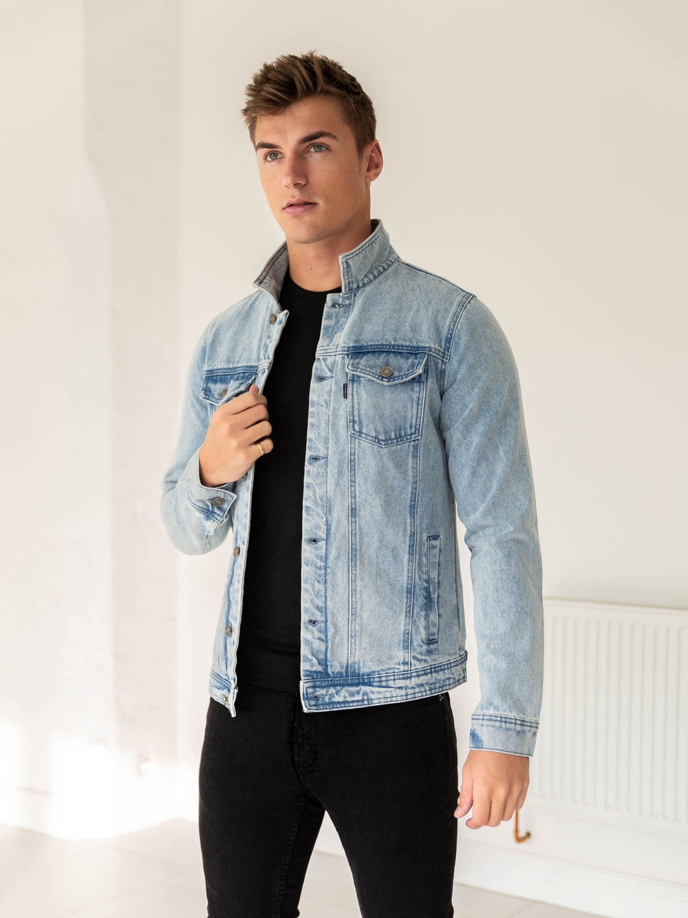 Blakely Mens Brooklyn Denim Jacket Mavi | ZLG613487