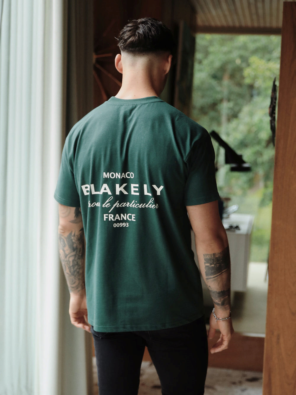 Blakely Monaco Relaxed T-Shirt Koyu Yeşil | DAM692715