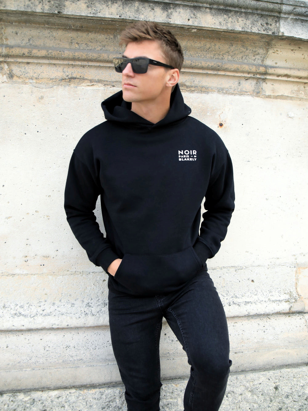 Blakely Noir Relaxed Hoodie Siyah | FUI681027