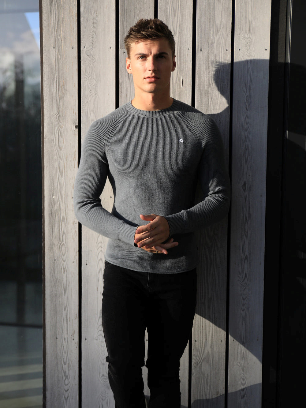 Blakely Olton Knit Jumper Graphite | QRO165908