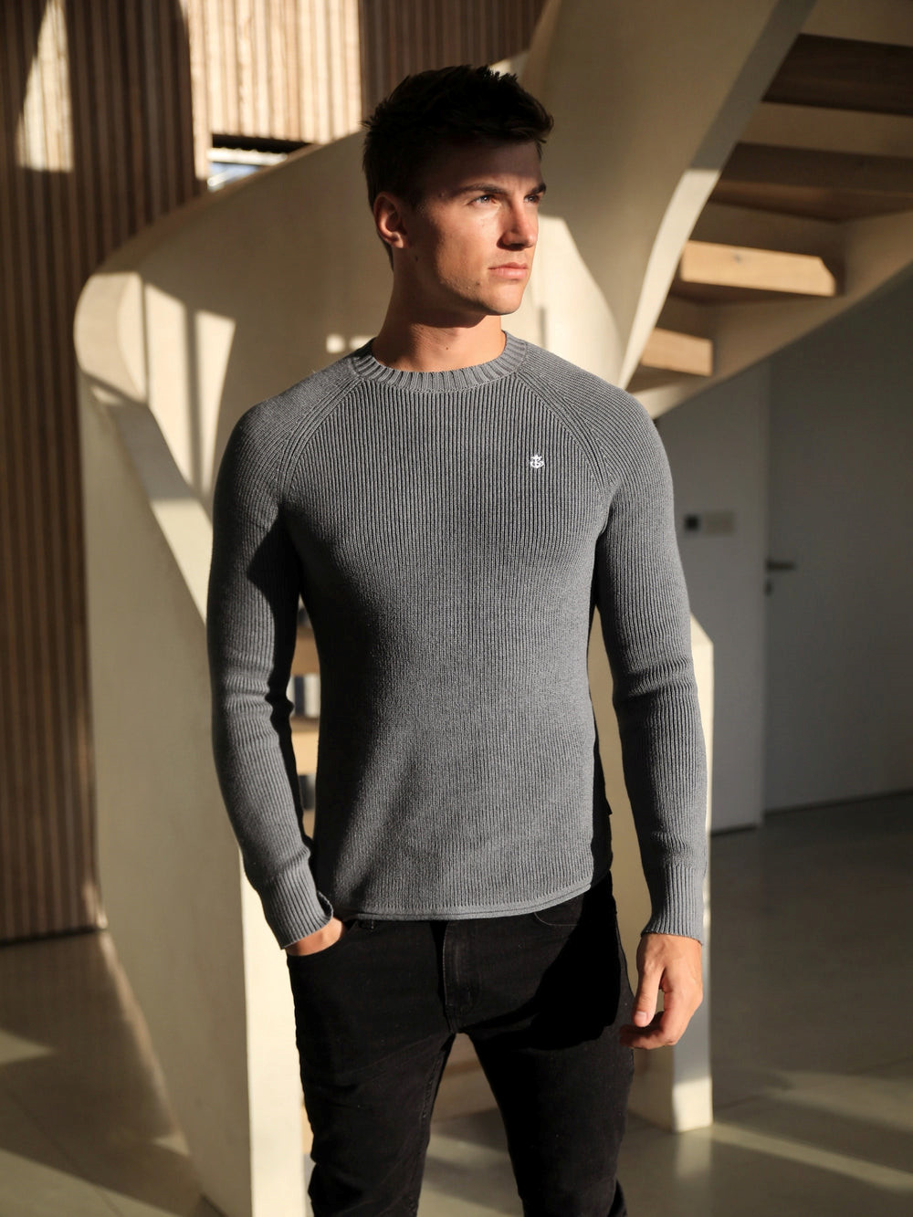 Blakely Olton Knit Jumper Graphite | QRO165908