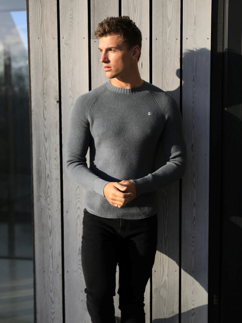 Blakely Olton Knit Jumper Graphite | QRO165908