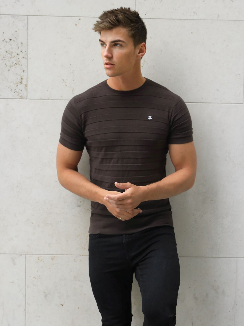 Blakely Raphello Stripe T-Shirt Kahverengi | PED931840