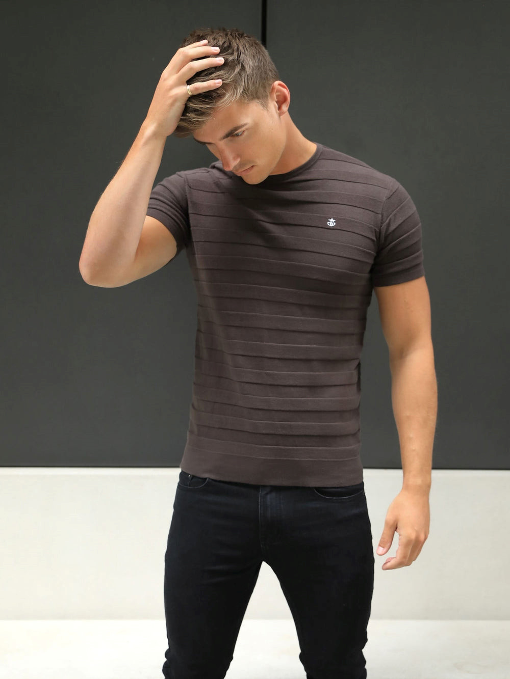 Blakely Raphello Stripe T-Shirt Kahverengi | PED931840