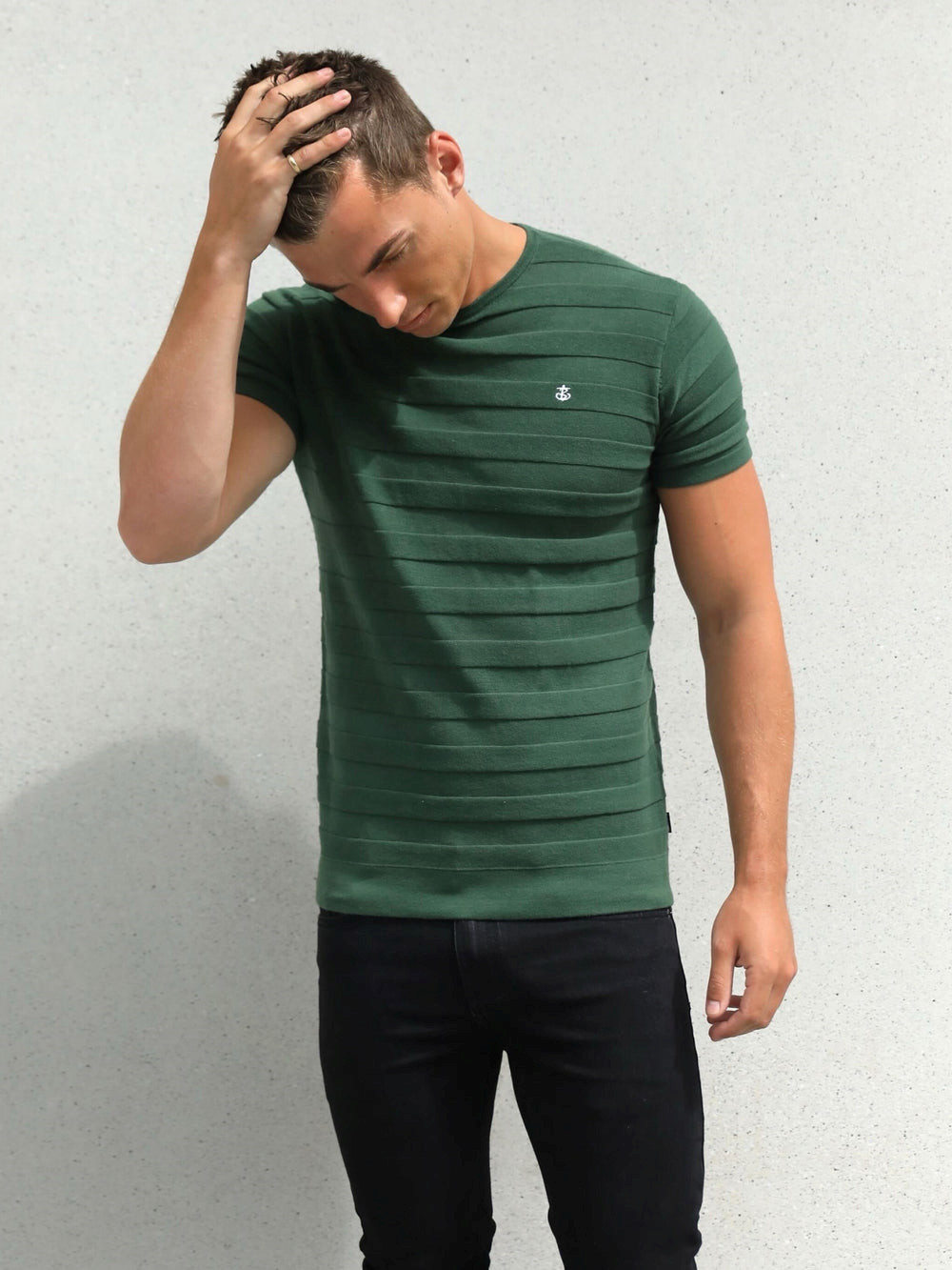 Blakely Raphello Stripe T-Shirt Yeşil | NUE190386