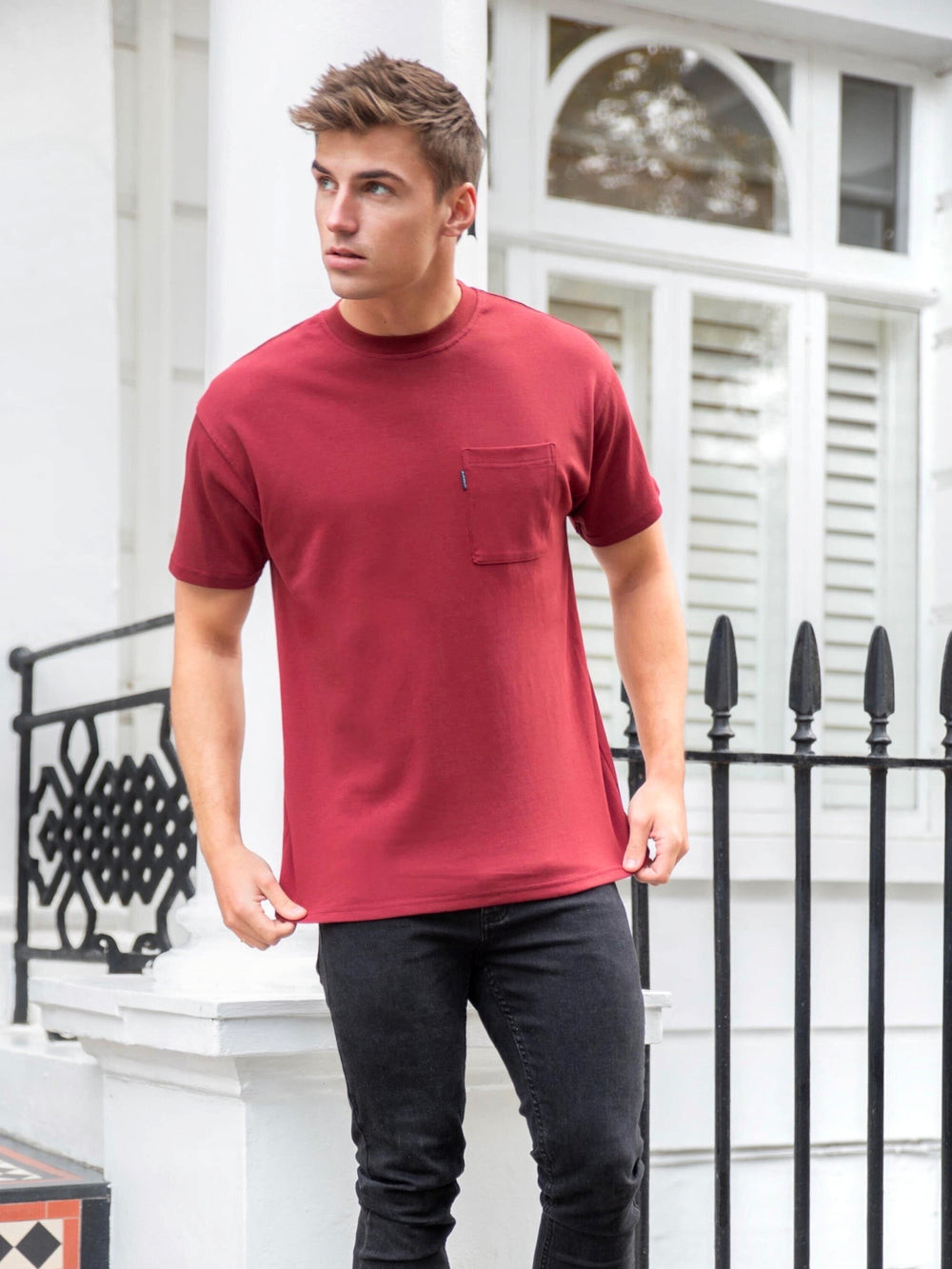 Blakely Relaxed Pocket T-Shirt Bordo | SRP782630