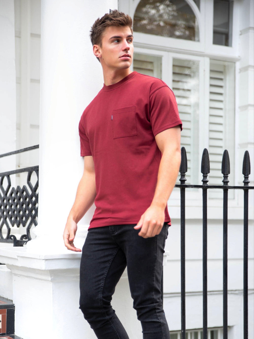 Blakely Relaxed Pocket T-Shirt Bordo | SRP782630