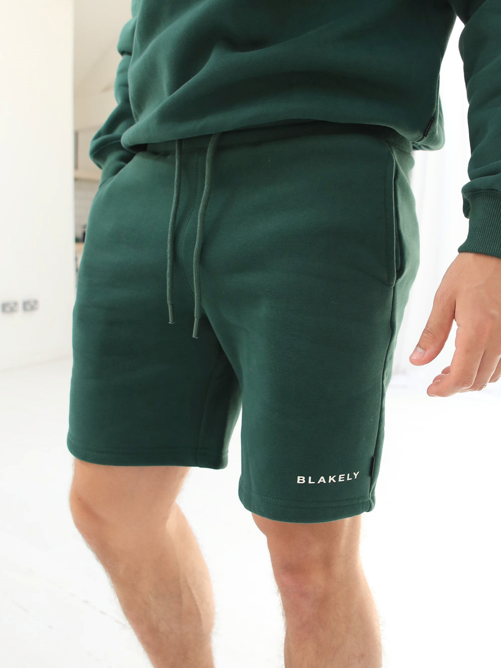 Blakely Riviera Initial Jogger Shorts Koyu Yeşil | ZDL914785