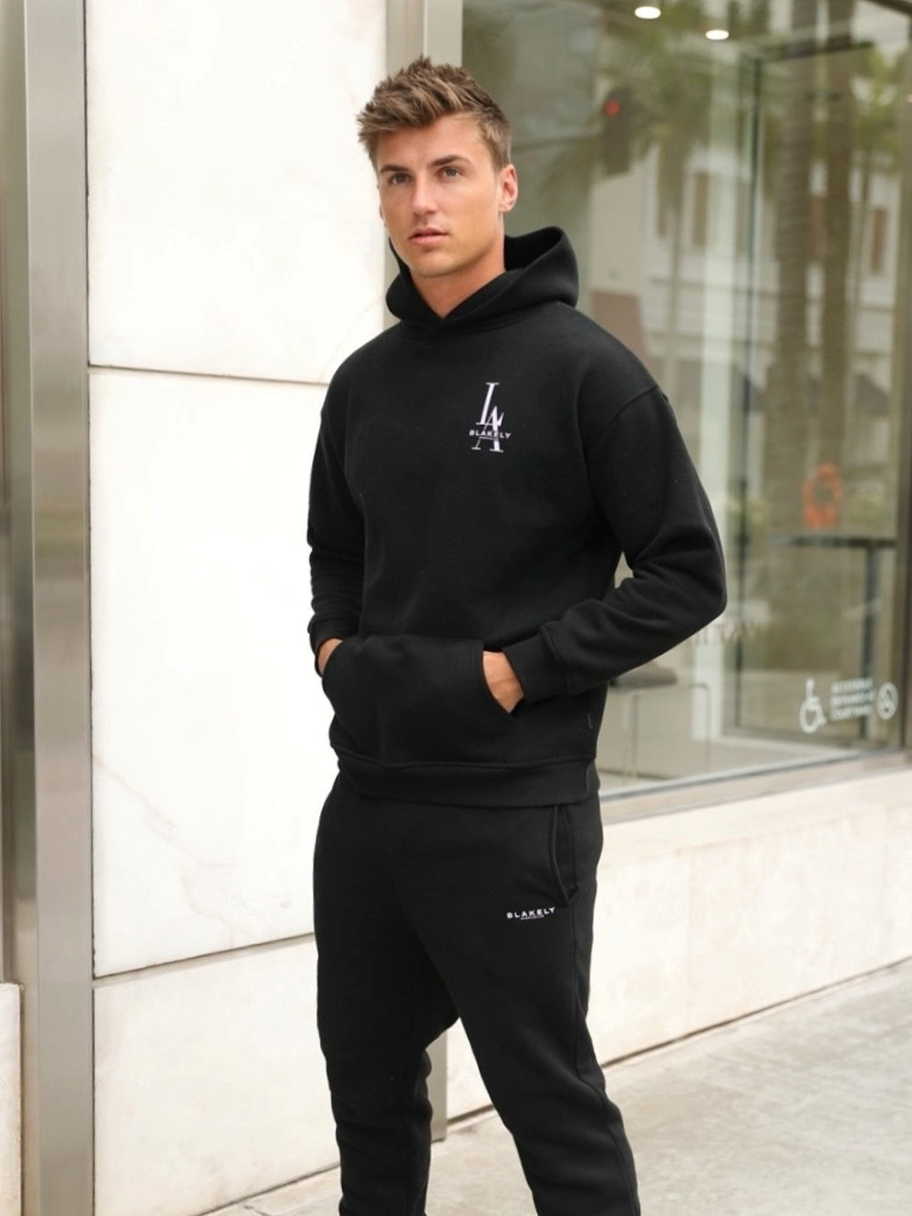 Blakely Sports Club Relaxed Hoodie Siyah | FWT160495