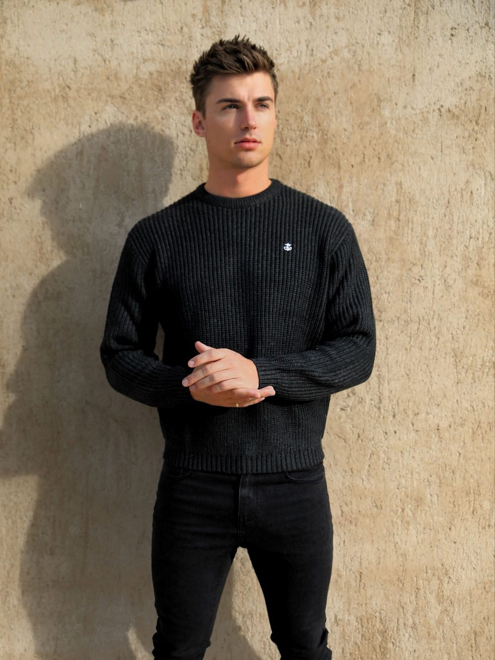 Blakely Stanton Knit Jumper Charcoal | SOB697103