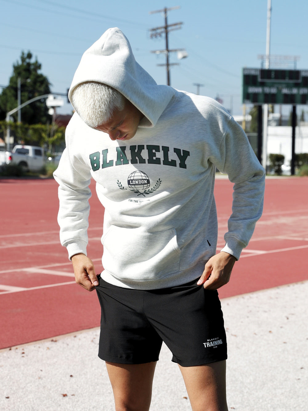 Blakely Varsity Relaxed Hoodie Beyaz | IRU523906